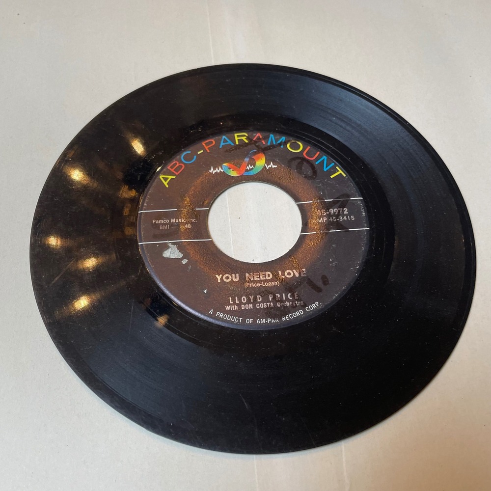 Lloyd Price You Need Love / Stagger Lee ABC-Paramount 45‎ RPM Record